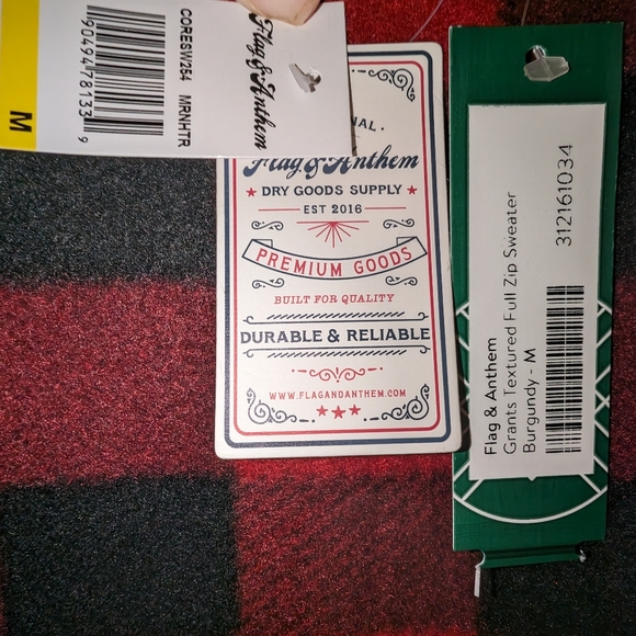 NWT Flag & Anthem Marled Red & Black Full Zip Fleece Lined Rhineland Jacket - Picture 6 of 11